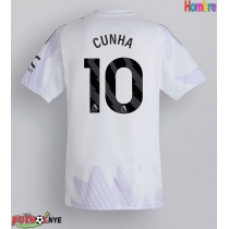 Camiseta Manchester United Matheus Cunha #10 Visitante Equipación 2025-26 manga corta
